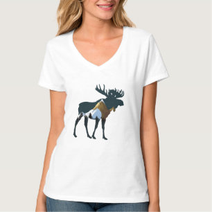 Night Forest Moose T-Shirt