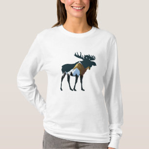 Night Forest Moose T-Shirt