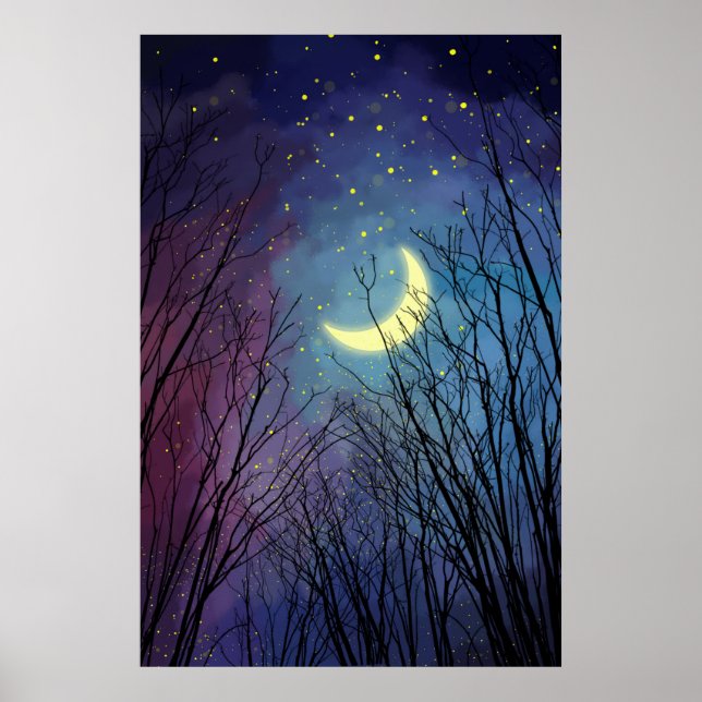 Night Forest Sky Poster (Front)