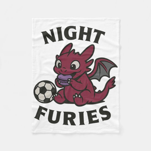 Night Furies Soccer  Fleece Blanket (Front)