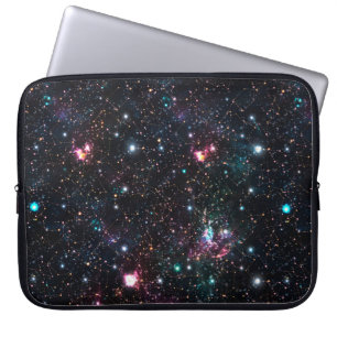 Night Galaxy Space PrintSeamless Pattern in Repeat Laptop Sleeve
