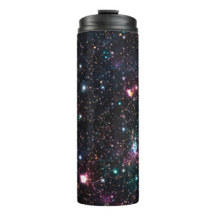 Night Galaxy Space PrintSeamless Pattern in Repeat Thermal Tumbler