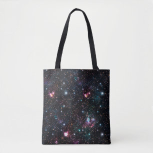 Night Galaxy Space PrintSeamless Pattern in Repeat Tote Bag