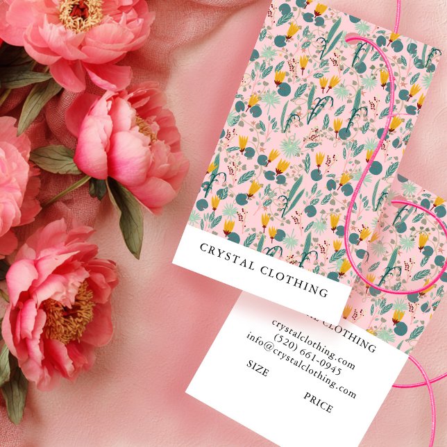 Night Garden Botanical Chic Modern Hang Tag (Night Garden Botanical Chic Modern Hang Tag Price Tag Size Tag
)