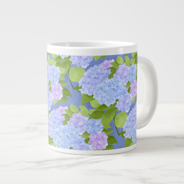 Night garden hydrangea  large coffee mug (Front Right)