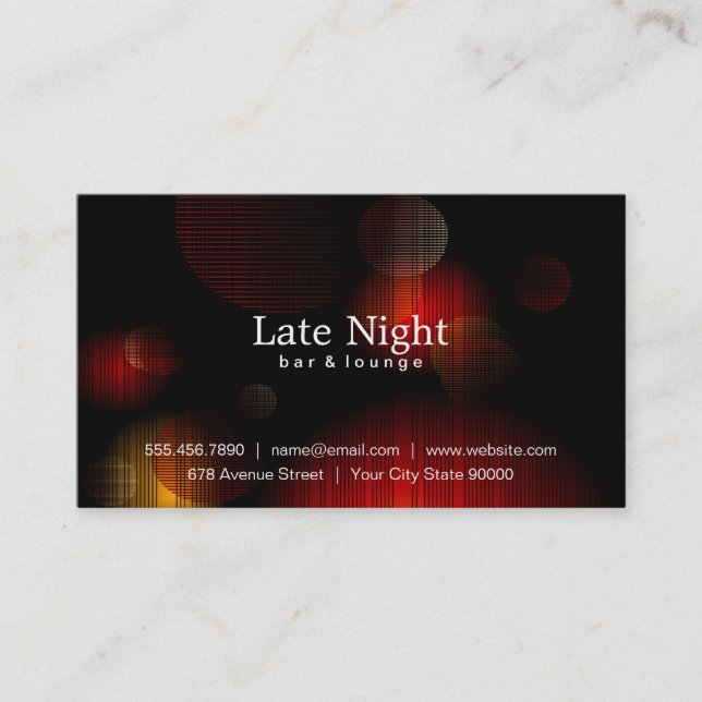 Night Glow Business Card (Front)
