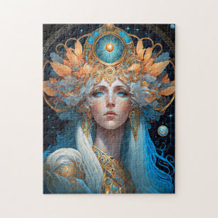Night Goddess Queen Fantasy Art Jigsaw Puzzle