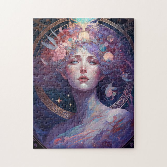 Night Goddess Queen Fantasy Art Jigsaw Puzzle (Vertical)