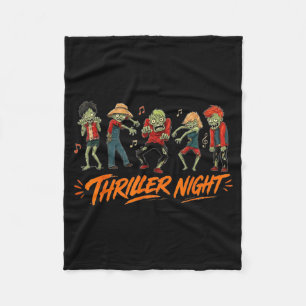 Night Halloween Dancing Zombie Fleece Blanket