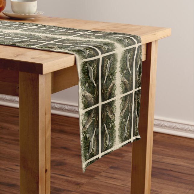 Night Heron, Qua Bird, Audubon's Birds of America Short Table Runner (In Situ)