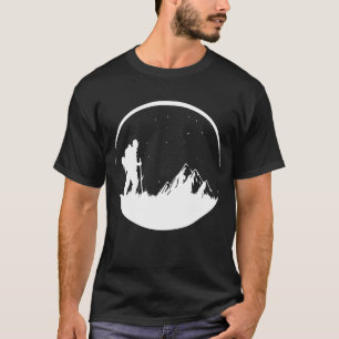 Night Hiking Stars Mountains T-Shirt