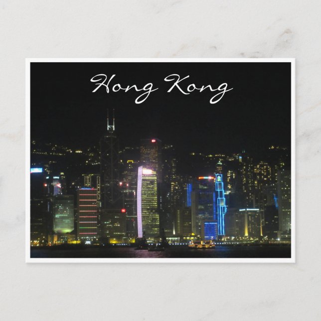 night hong kong postcard (Front)
