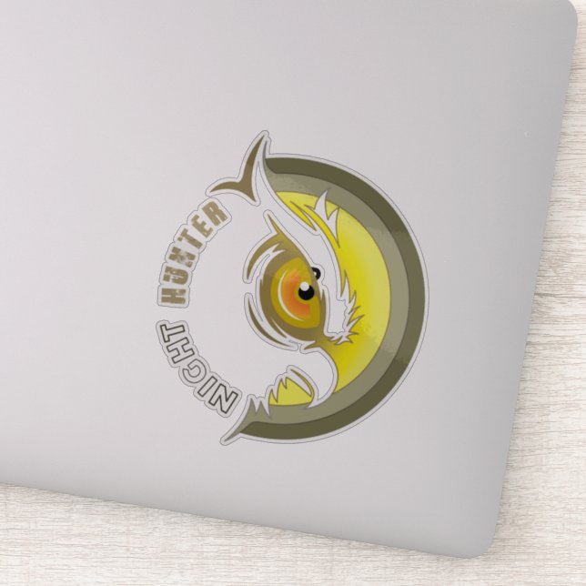 Night Hunter | 6"x 6" Sticker - Glossy Transparent (Detail)