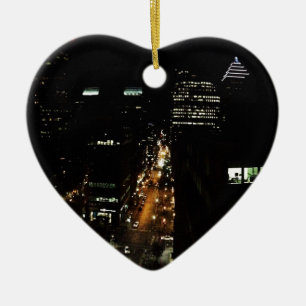 Night in Montreal Ceramic Tree Decoration