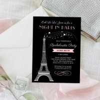 Night in Paris Eiffel Tower Bachelorette Party