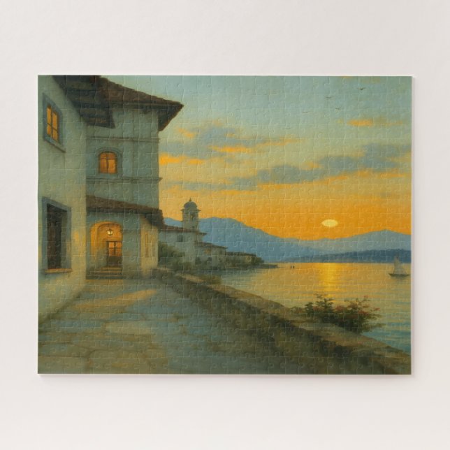 night in serena village - night in vila serena jigsaw puzzle (Horizontal)