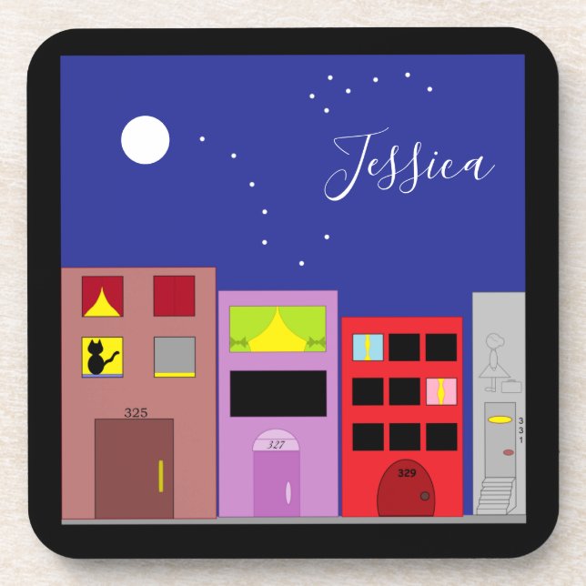 Night in the City Coaster (Front)