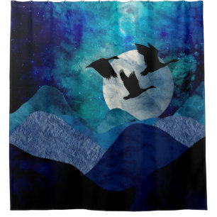 Night In The Mountains Shower Curtain