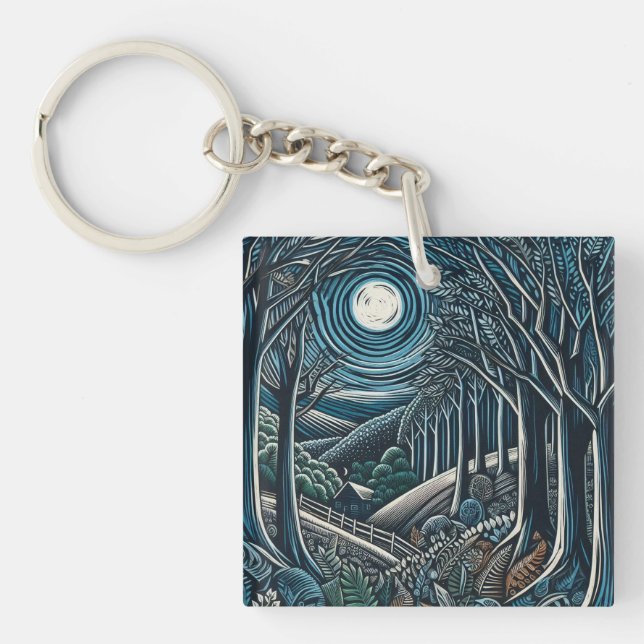 Night in the Wood Key Ring (Front)