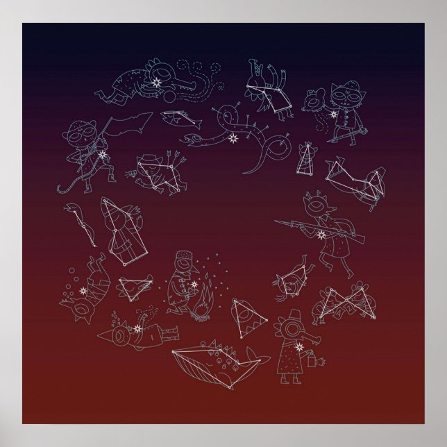 Night in the Woods Constellations Poster (Front)