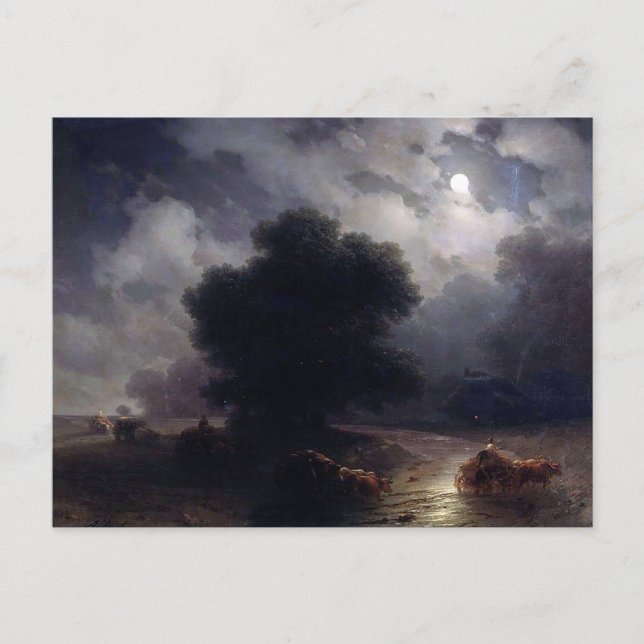 Night in Ukraine by Ivan Aivazovsky Postcard (Front)