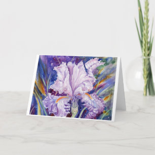"Night Iris" Blank Notecard