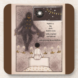 Night is a Dark Shadow Man Coaster