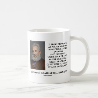 Night Is A More Quiet Time To Work It Aids Thought Coffee Mug