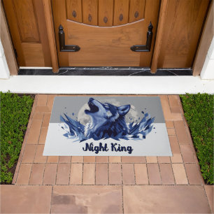 Night King - Howling Wolf with Moon Doormat