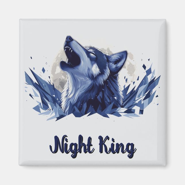 Night King - Howling Wolf with Moon Magnet (Front)