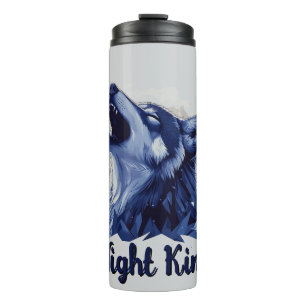 Night King - Howling Wolf with Moon Thermal Tumbler