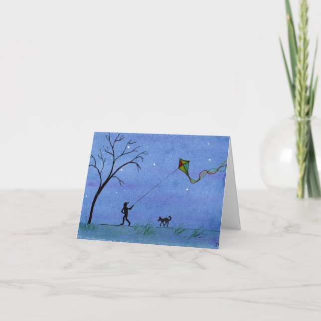 Night Kite Thank You Card (Front)