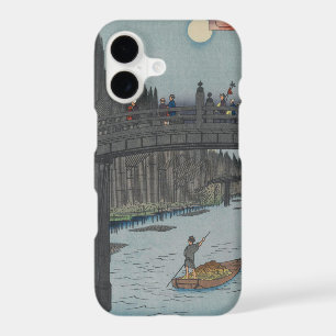 Night Kyobashi Bridge Vintage Ukiyo-e Japanese Art