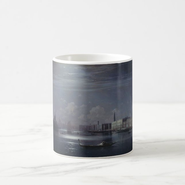 Night Landscape in Venice (Italian City) Coffee Mug (Center)