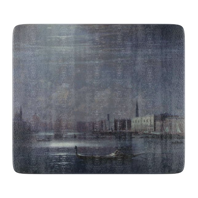 Night Landscape in Venice (Italian City) Cutting Board (Front)