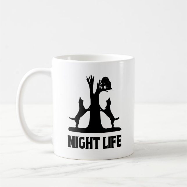 Night Life Coon Hunting  Coffee Mug (Left)