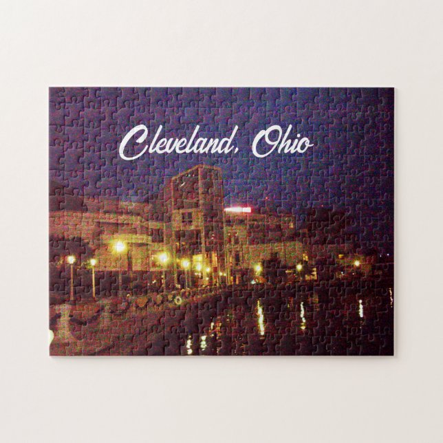 NIGHT LIFE ON LAKE ERIE  JIGSAW PUZZLE (Horizontal)