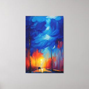 Night Light oil painting Canvas Print