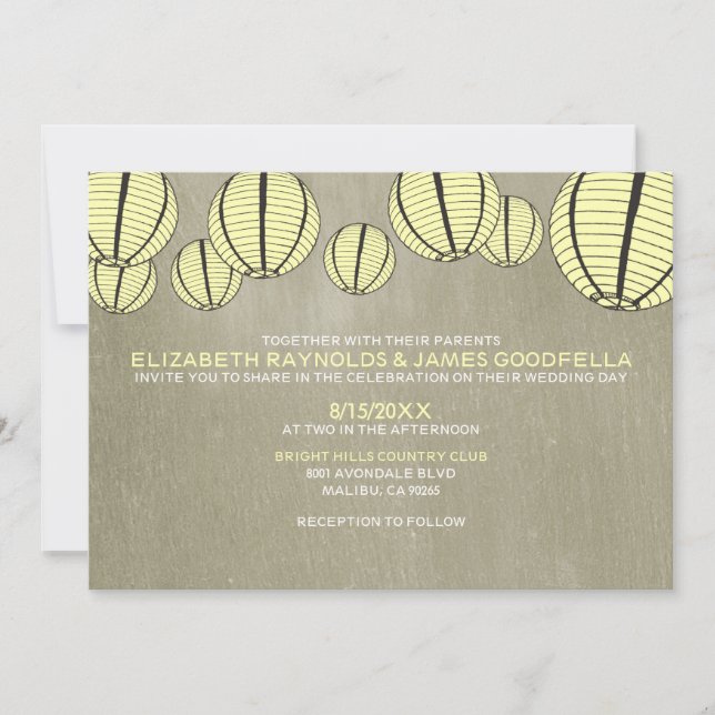 Night Light Wedding Invitations (Front)