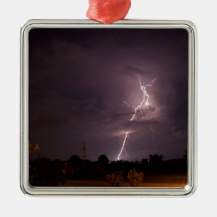 Night lightning Storm clouds Metal Tree Decoration