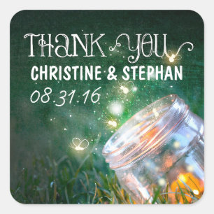 night lights mason jar wedding stickers