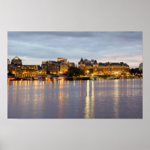 Night Lights of Victoria Harbour Poster