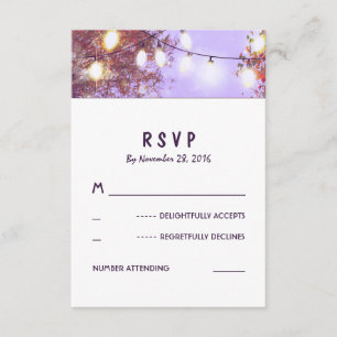 Night Lights Outdoor Wedding RSVP Cards