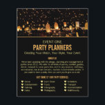 Night Lights, Party Event Planner Advertising Flyer<br><div class="desc">Night Lights,  Party Event Planner Advertising Flyer by The Business Card Store.</div>