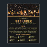 Night Lights, Party Event Planner Advertising Flyer<br><div class="desc">Night Lights,  Party Event Planner Advertising Flyer by The Business Card Store.</div>