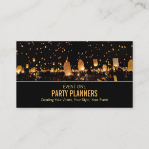 Night Lights, Party Event Planner Business Card