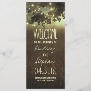 Night lights starry tree wedding programs programme