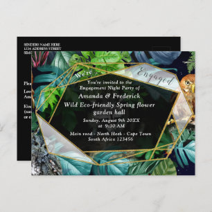 Night-live party celebration Invitation Postcard