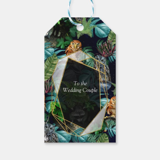 Night-live party celebration theme gift tags (Front)