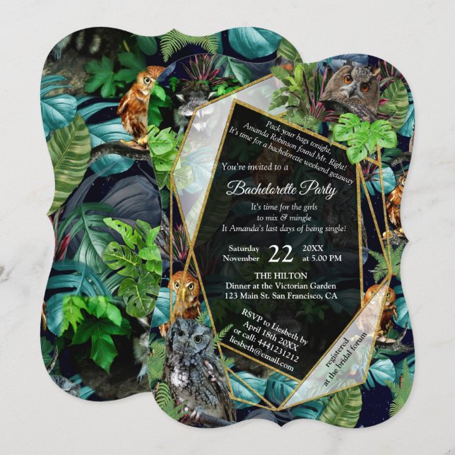 Night-live party celebration theme invitation (Front/Back)